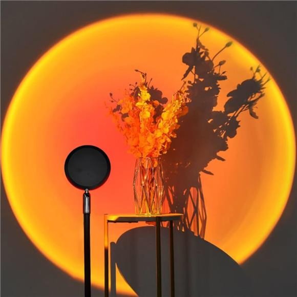 Sunset Lamp Night Light - 16 Colors & 4 Modes Sunset Projection Lamp with Remote - Picture 6 of 6